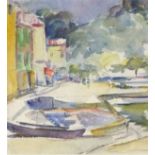Marjory MOSTYN (British 1893-1979) Spanish Village, Watercolour and pencil, 8.25" x 7.5" (21cm x