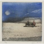 Ian LAURIE (British b. 1933) Mounts Bay Moon, etching, Signed in pencil lower right, numbered 11/25,