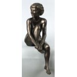 Tom GREENSHIELDS (British 1915-1994) Merry, Bronze resin, Facsimile signature to left thigh, Limited