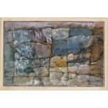 HOFFIUS ? French 20th Century Stone Wall, Watercolour, Indistinctly signed lower left, and titled in