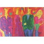 Nick WILLIAMS (British 20th/21st Century) Party Scene II, Lithograph, Signed and titled in pencil,