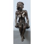 Tom GREENSHIELDS (British 1915-1994) Jacci on Mantelpiece, Bronze resin, Facsimile signature to left