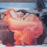 After Fredrick Lord LEIGHTON Flaming June, Lithograph, 21" x 21" (53cm x 53cm), together with an