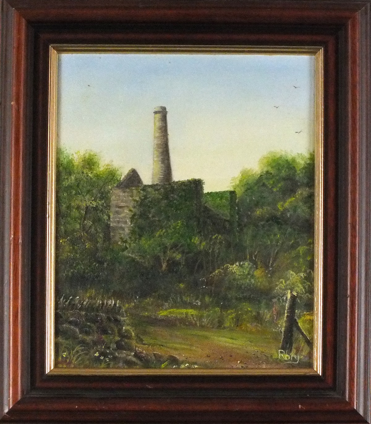 RORY (British 20th Century) FIveway Polgooth, Oil on canvas, Signed lower right, titled verso, 9. - Bild 2 aus 2