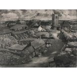 Betty NANKERVIS (20th Century) Zennor Churchtown 2, Etching, Signed and dated '73 lower right,