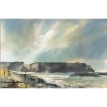 John L Webster (British 20th Century) Church Cove - Gunwalloe, Watercolour, Signed lower right,