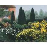 David SUFF (British b. 1955) Cottage Garden, Sissinghurst, Limited edition coloured print, Signed