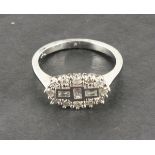 An 18ct white gold diamond cluster ring, 0.50ct