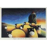 Mackenzie THORPE (British b. 1956) Happy is Life with the Sun on my Back, Lithograph, Signed lower