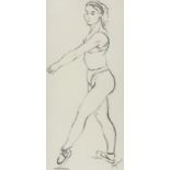 Hyman SEGAL (British 1914 - 2004) Ballet Dancer - artists wife, Charcoal on paper, Signed lower