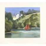 Ken SYMONDS (British 1927-2010) Cornish Estuary, Watercolour, Signed lower right, 10.25" x 11.5" (