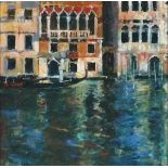 John HAMMOND (British b. 1961) Venice, Oil on board, Signed lower left, 11.5" x 11.5" (29cm x