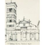 Alberto MORROCCO (British 1917-1998) Cathedral of St Pietro e Cesareo - Terracina, Pen, Titled and