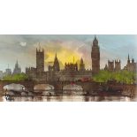Ronald Norman FOLLAND (British 1939-1999) Westminster Bridge and Houses of Parliament,