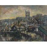 Yram ALLETS (British 1915-2009) (aka Mary Stella EDWARDS) Evening Penzance, Oil on canvas laid down,