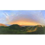 Maggie UNDERWOOD (British b. 1947) Cornish Sunset over the Sea, Acrylic on canvas, Signed lower