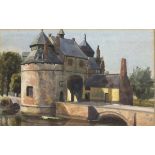 Ralph TODD (British 1856-1932) The Aisel Port - Bruges, Watercolour, circa 1880, 8.25" x 13.25" (