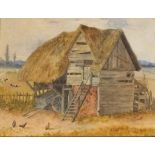 Margaret F MEREDITH (Late 19th / Early 20th Century) The Hay Barn, Watercolour, 9.5" x 12.25" (