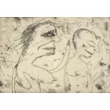 Michael REES (British b. 1962) Couple, Monotype, 4.75" x 6.25" (12cm x 16cm) (unframed)