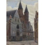 Ralph TODD (British 1856-1932) Saint Salvator Cathedral - Bruges, Watercolour, circa 1880, 13.5" x