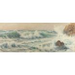 Ernest STUART (British act. 1885-1915) Atlantic Coastline - Cornwall, Watercolour, Signed lower