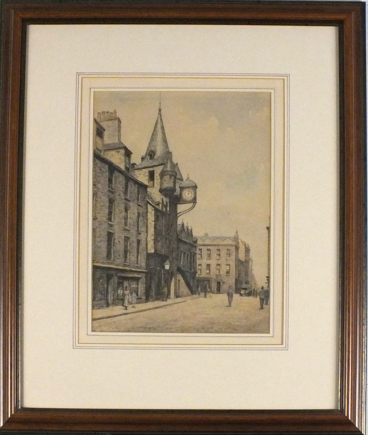 E H SHEPHERD Royal Mile - Edinburgh, Watercolour, Signed lower left, 14.25" x 9.75" (36cm x 25cm) - Image 2 of 2
