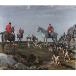 Sir Alfred MUNNINGS (British 1878-1959) Hunting on Zennor, Lithograph, 20" x 23" (50cm x 58cm)