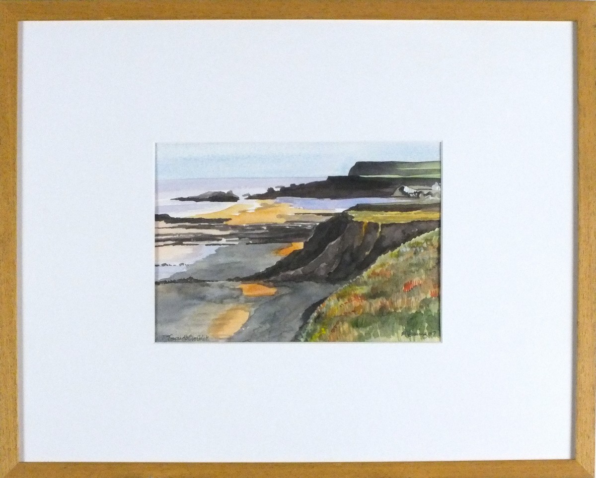 Martin VENNING (British 20th/21st Century) Towards Goollets? - Widemouth Bay, Watercolour, Signed - Image 2 of 2