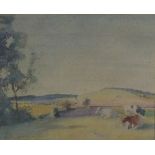 George Mortrum MOORHOUSE (British 1882-1960) Cattle in a Summer Landscape, Signed and dated 1932