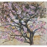 Geoffrey UNDERWOOD (British 1927-2000) Cherry Blossom, Oil on board, Signed and dated '72 lower