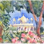 Paul HOARE (British b. 1952) Indian Palace, Watercolour, Signed lower left, 9.75" x 9.75" (25cm x