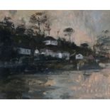 Andrew TOZER (British b. 1974) Late in  the Day, Helford Village, Oil on board, Signed lower