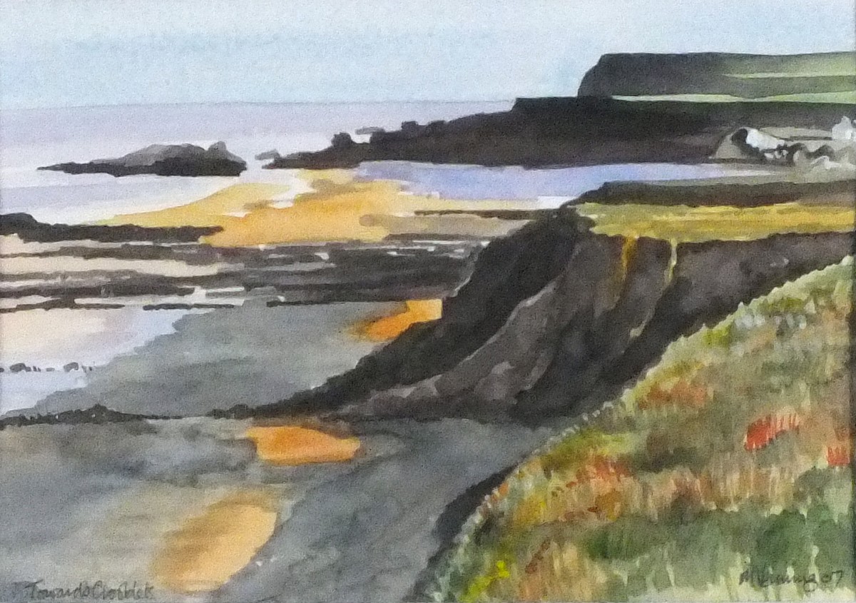 Martin VENNING (British 20th/21st Century) Towards Goollets? - Widemouth Bay, Watercolour, Signed