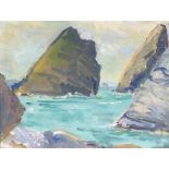Elizabeth Lamorna KERR (British 1905-1990) Kynance Cover, Oil on canvas board, Signed by artist's