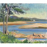 Elizabeth Lamorna KERR (British 1905-1990) Low Tide, Oil on canvas board, Signed by artist's