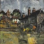 F J DEMPSEY (British 20th Century) Manor House - Horham Diss, Oil on canvas, Signed with initials,