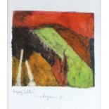 Lorna HEAYSMAN (British 20th/21st Century) Blazing Saddles, Monotype with hand colouring, Signed and