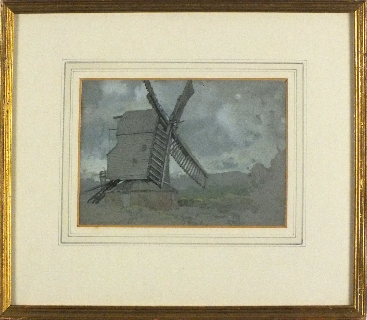 Thomas Edward FRANCIS (British 1873-1961) Chinnor Mill, Watercolour and pencil, Titled lower left, - Image 2 of 2