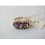 9ct amethyst dress ring approx size P