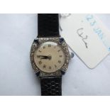 Ladies white gold, sapphire & diamond set wrist watch