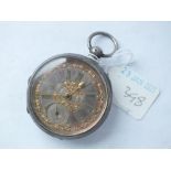 Victorian silver pocket watch with attractive dial