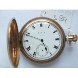 Elgin Rolled Gold Hunter pocket watch