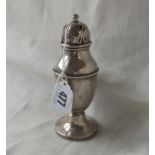 Sugar caster with screw on cover – 5 ½” high – B’ham 1937