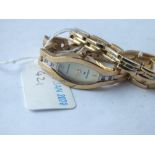 Ladies Sekonda wrist watch set with diamond shoulder & matching bracelet also with diamonds