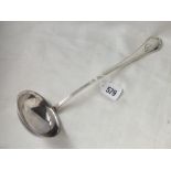 German fancy soup ladle, 11” long .800 standard 150g.