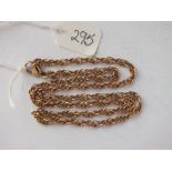 9ct double link 17" neck chain 8.2g