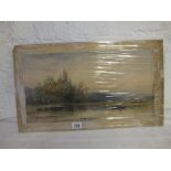 C. PEARSON 1880 “Figure in Boat by Riverbank”, 8.5” x 16”