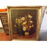 CAREL J SIGMUND – Study of Flowers 44" x 32" Signed