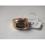 Gold mourning ring 3.6gms size P