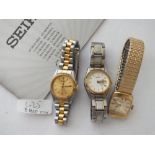 Three ladies Seiko wrist watch